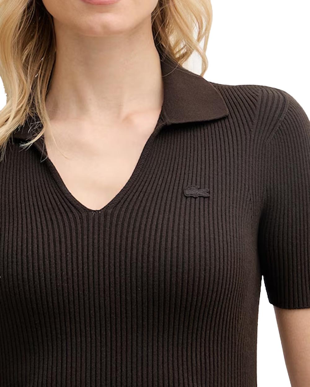 LACOSTE Maglia LACOSTE donna AF9874 Marrone AF9874 3LA 