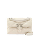 PINKO women's bag CLASSIC LOVE BAG PUFF 100038A0F2 White nappa leather quilting silver shoulder strap