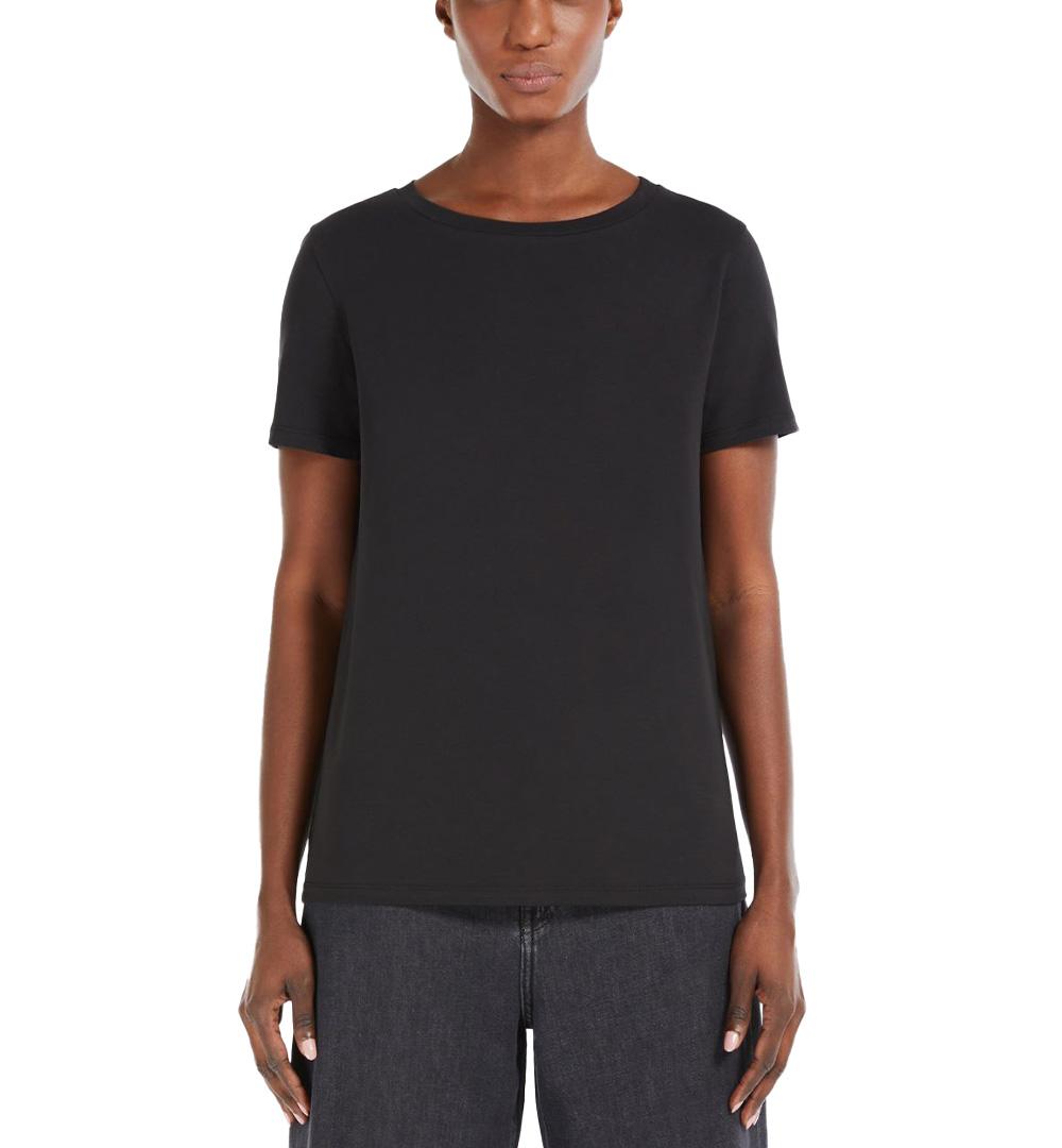 WEEKEND T-shirt Weekend donna Multib 2515371011600 Nera manica corta cotone elastan girocollo logo 2515371011600 003 