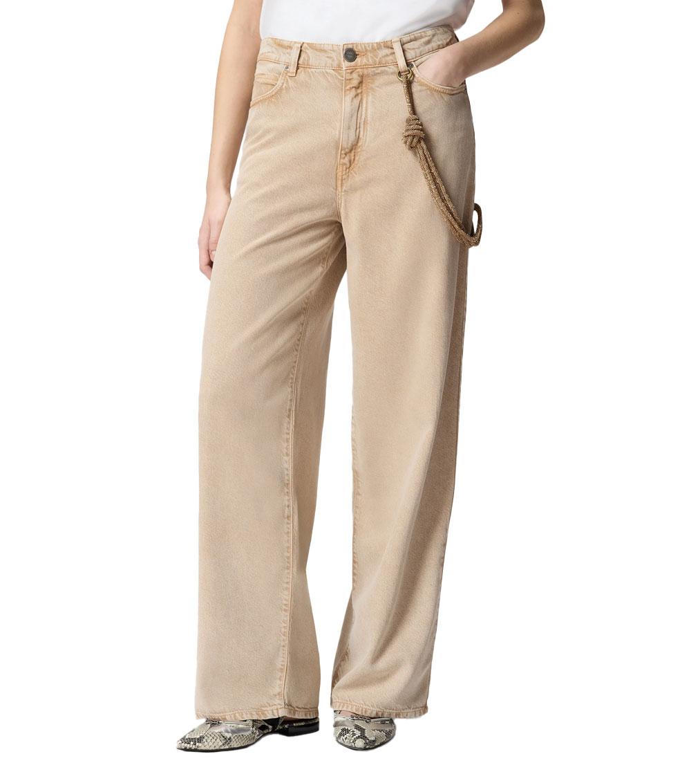 PINKO Jeans Pinko donna 104601A33R Lauryn beige corda gioiello<BR/> 104601A33R C88 