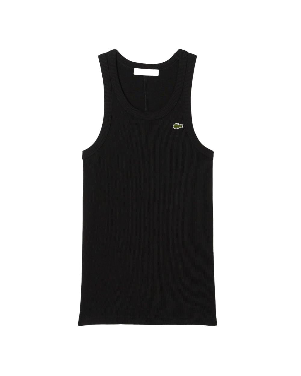 LACOSTE Top LACOSTE donna TF5388 Nero cotone aderente slim fit <BR/> TF5388 031 