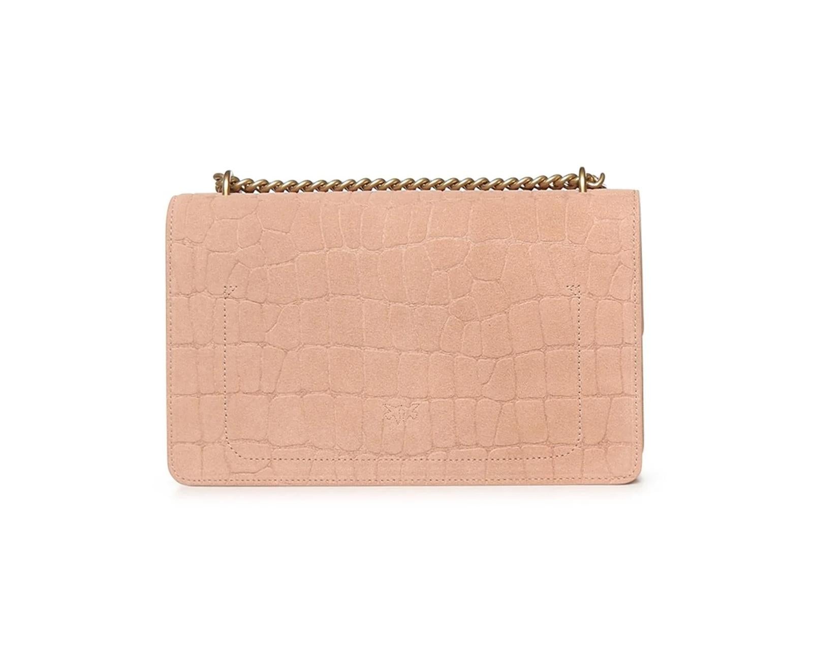 PINKO Borsa Pinko donna 100941A2YW Q36Q Love One Classic Media Coccodrillo Rosa<BR/> 100941A2YW Q36Q 