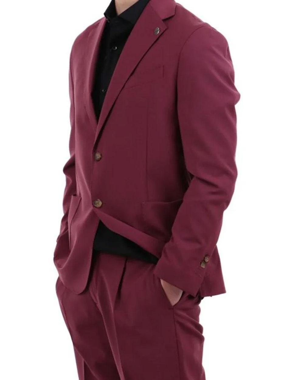 DANIELE ALESSANDRINI Giacca Daniele Alessandrini uomo DUGM0006PL0072 bordeaux monopetto <BR/><BR/> DUGM0006PL0072 5003 
