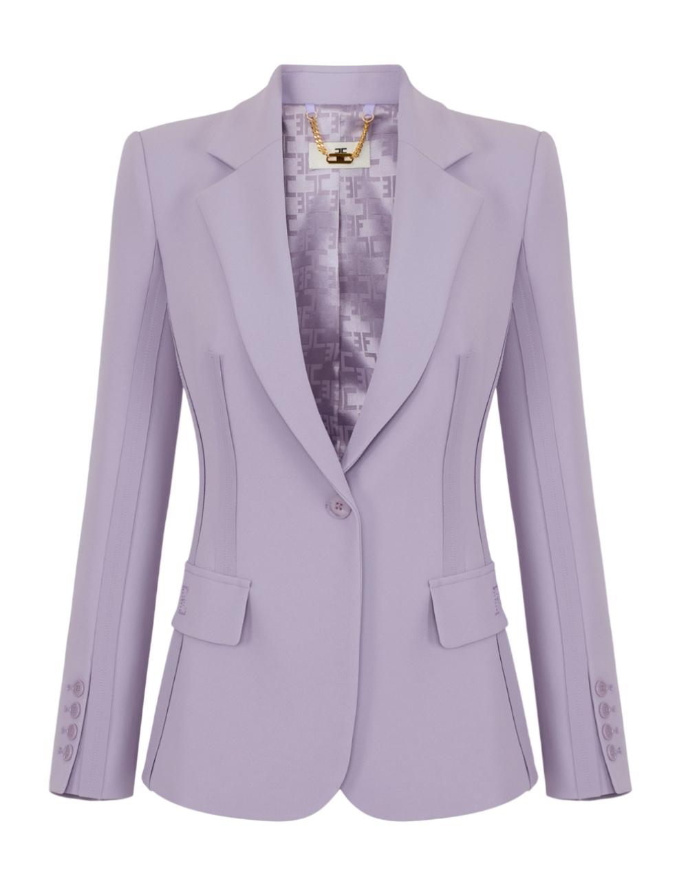 ELISABETTA FRANCHI Giacca Elisabetta Franchi donna GI21661E2EV7 Lilla<BR/> GI21661E2 EV7 
