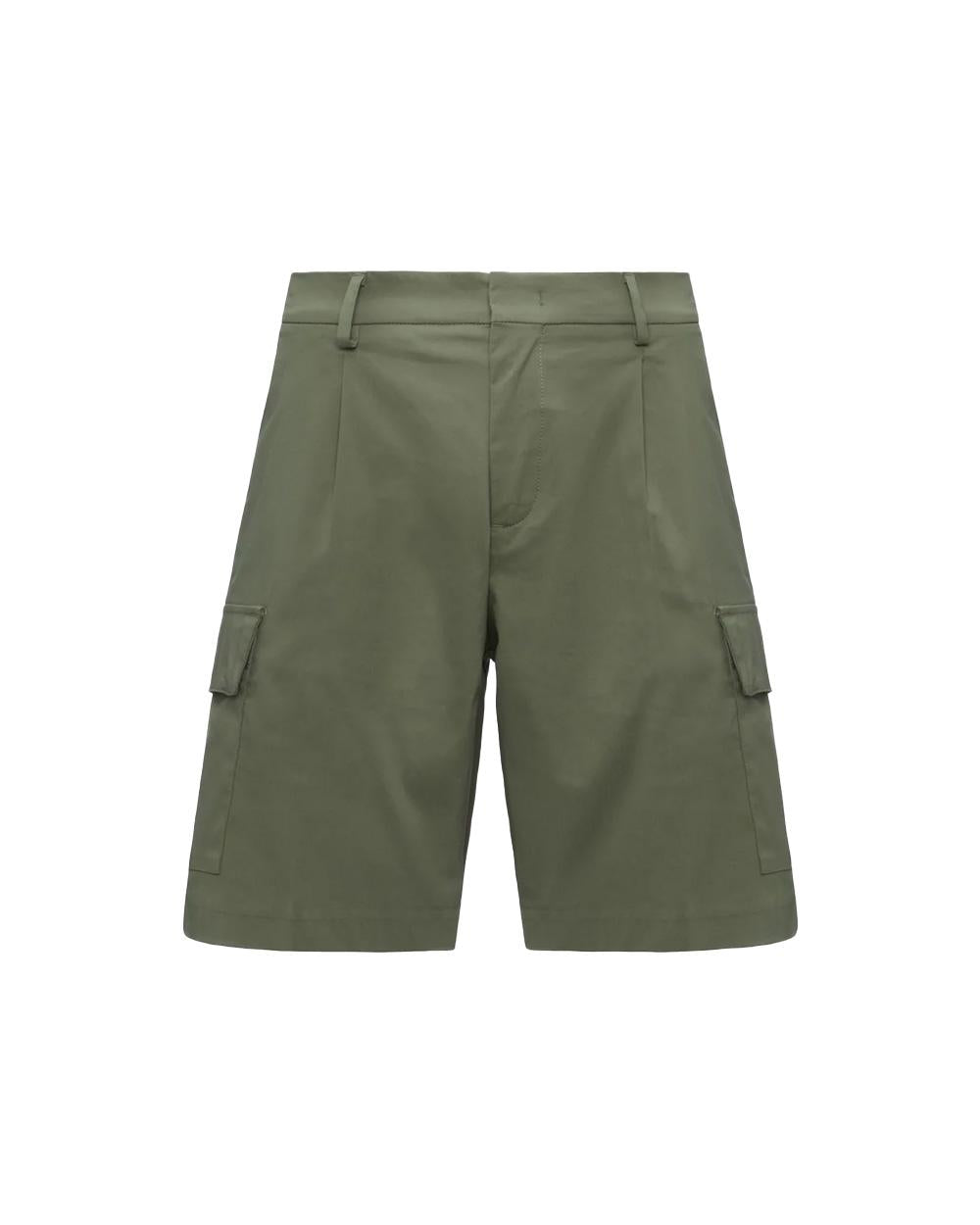 K-WAY Bermuda K-WAY uomo K6133NW SERJE TWILL TECH Verde cargo cotone tasche K6133NW V15 