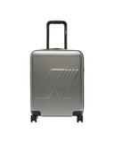 Trolley K-WAY uomo EUDOXIE K81372W Ghiaccio logo all over tasca quattro ruote