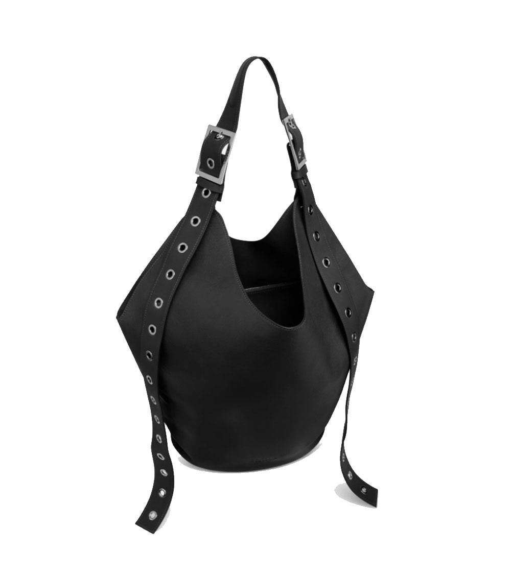 DONDUP Borsa Dondup donna WB306PL0658D nera big hobo in pelle<BR/> WB306PL0658D 999 