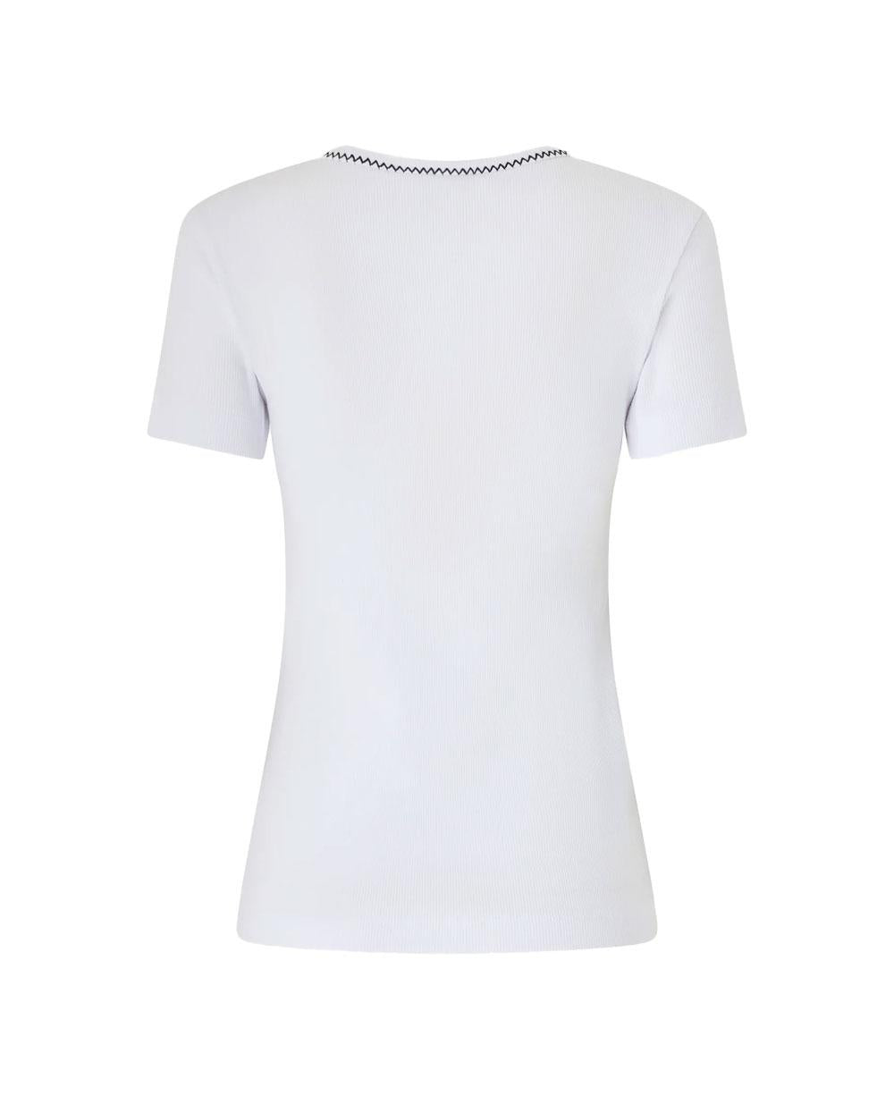 PINKO T-shirt Pinko donna 106815A3AL Brugherio bianca costine love birds<BR/> 106815A3AL ZZ1 