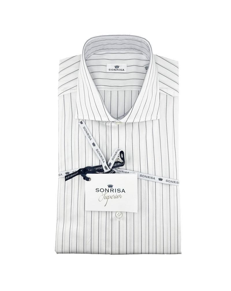 SONRISA Camicia Sonrisa uomo H1013 bianca classic righe<BR/> H1013 05 