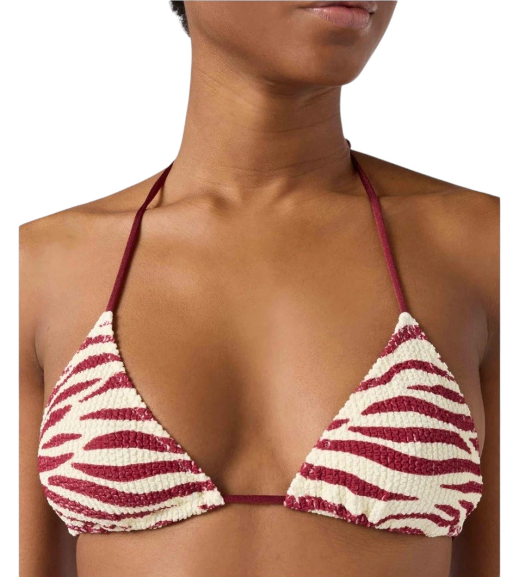 MC2 SAINT BARTH Bikini top MC2 SAINT BARTH donna NAI0009 00581L 1045 Zebra Bordeaux NAI000900581L 1045 