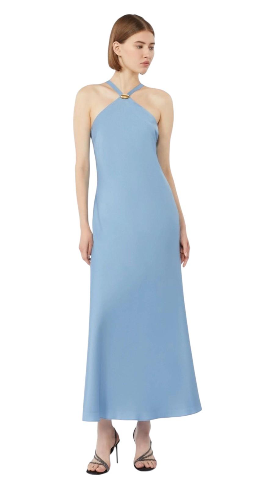 STUDIO Abito Studio donna 2616221064600 007 Ghiotto in satin leggero Azzurro<BR/> 2616221064600 007 