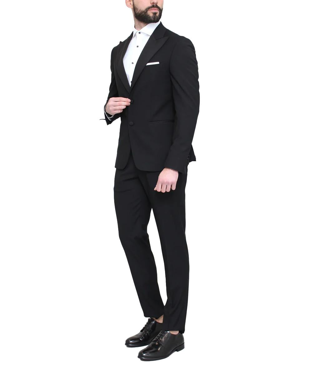 DANIELE ALESSANDRINI Abito DANIELE ALESSANDRINI UOMO A006 Nero GIACCA PANTALONE REGOLARE A006 101 