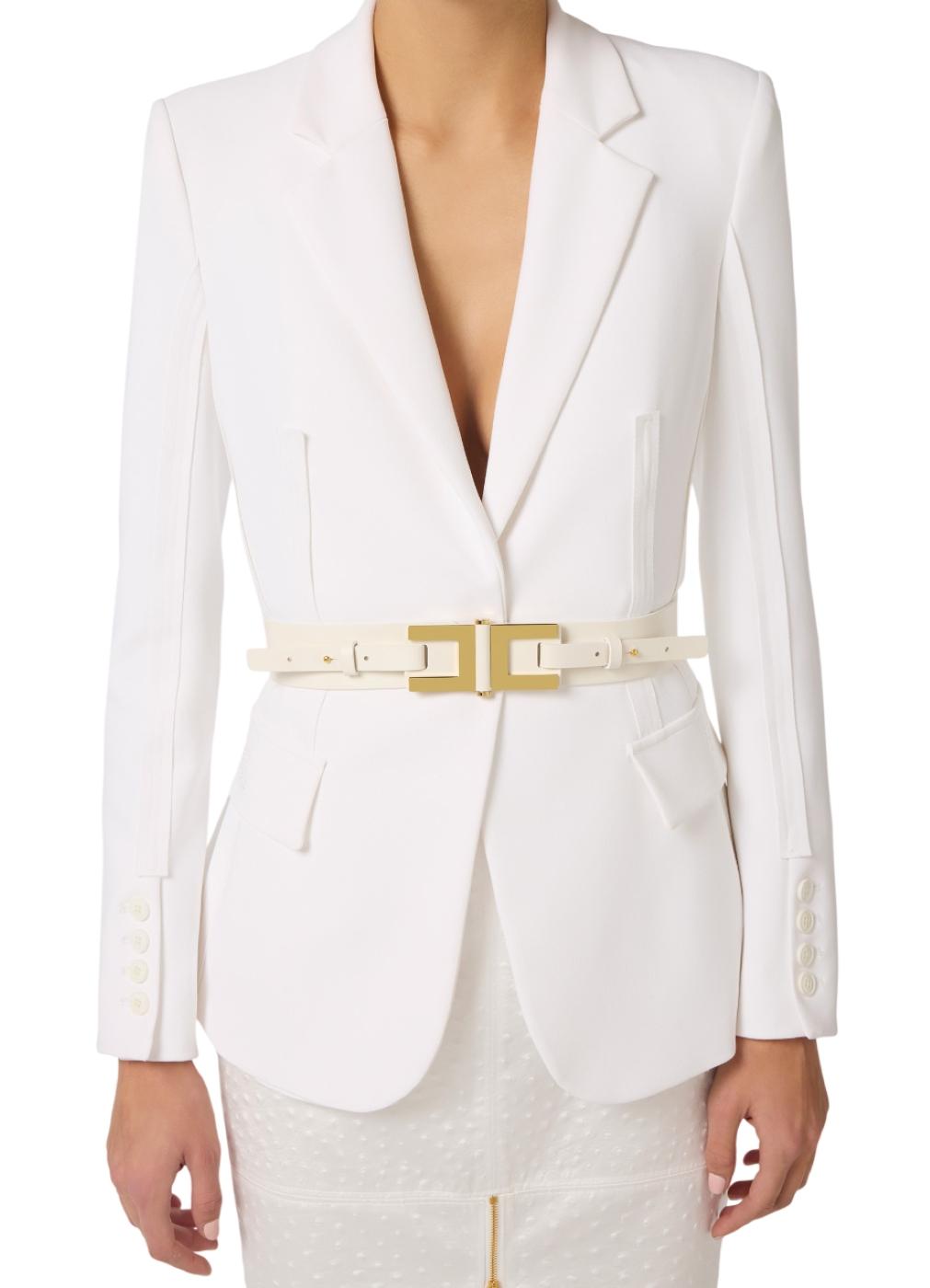 ELISABETTA FRANCHI Cintura donna Elisabetta Franchi CT50S61E2360 pelle Avorio<BR/> CT50S61E2 360 