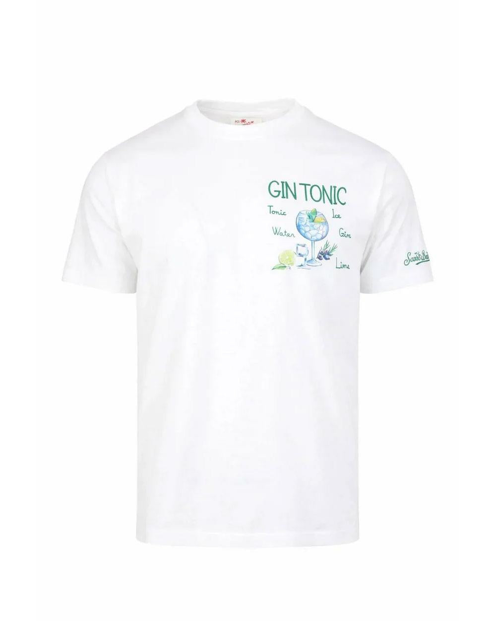 MC2 SAINT BARTH T-shirt Mc2 Saint Barth uomo Portofino Gin tonic bianca POT000102489L 01N 
