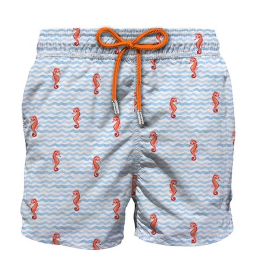 MC2 SAINT BARTH Costume uomo Comfort Light MC2 Saint Barth 03638H Azzurro cavalluccio marino elastico in vita retina COMFORTLIGHT03638H 30 