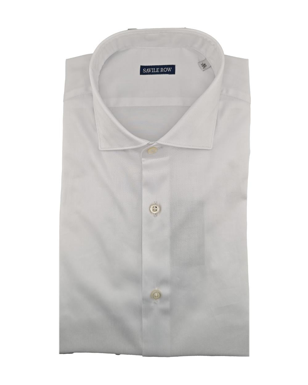 SAVILE ROW Camicia SAVILE ROW uomo R214G8600763 Bianca collo semifrancese bottoni chiari cannoncino frontale liscio<BR/> R214G8600763 001 