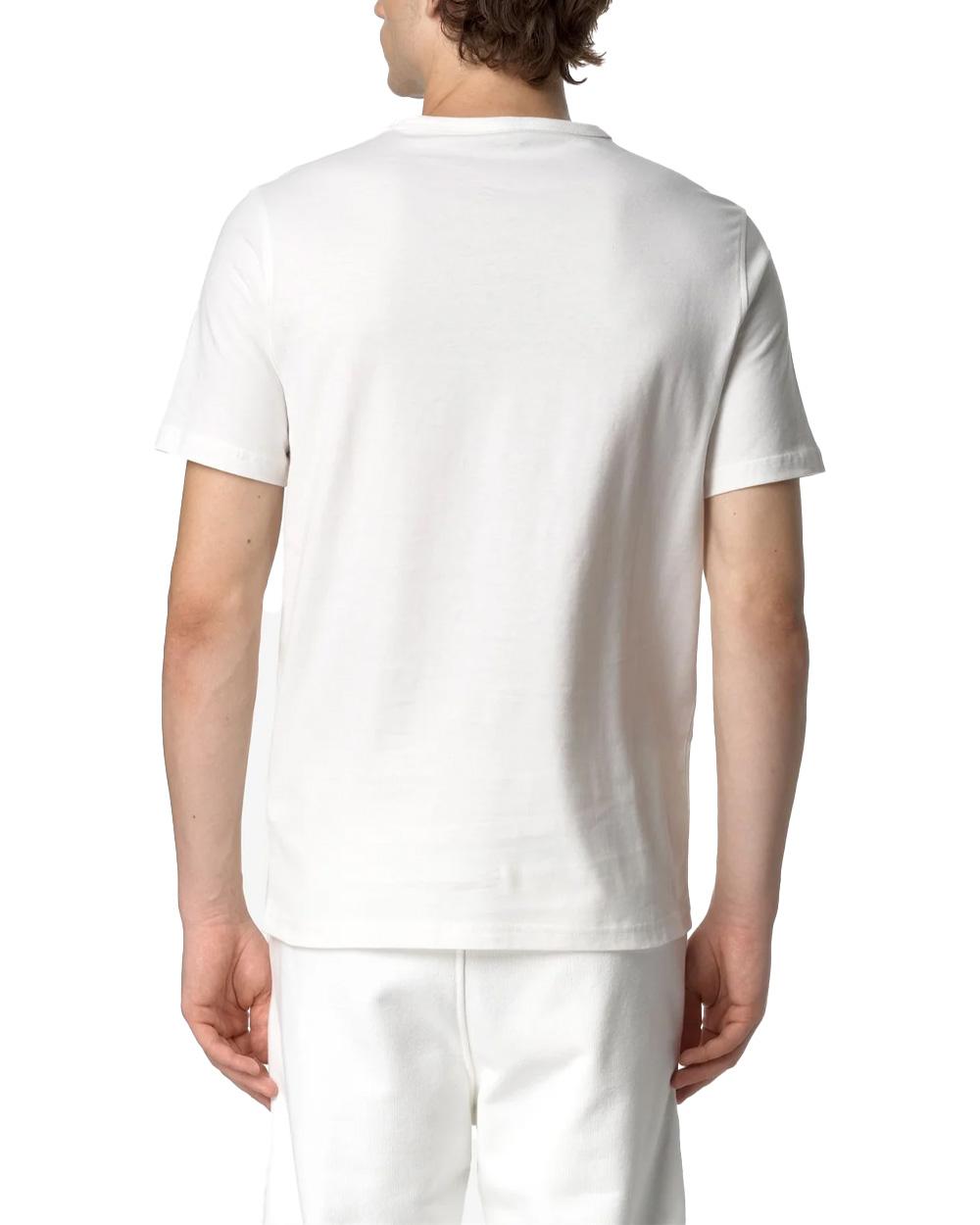K-WAY T-shirt K-WAY donna ODOM LETTERING K7124ZW Bianca cotone girocollo  regolare K7124ZW X42 