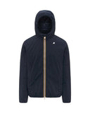 Giubbino K-WAY uomo JACK PLAIN WARM K2136DW Blu giacca corta materiali tecnici idrorepellenti vestibilità slim