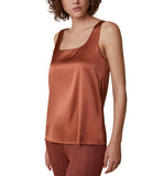Top Pennyblack donna Panfilo 2511161082200 Marrone seta ampio scollo