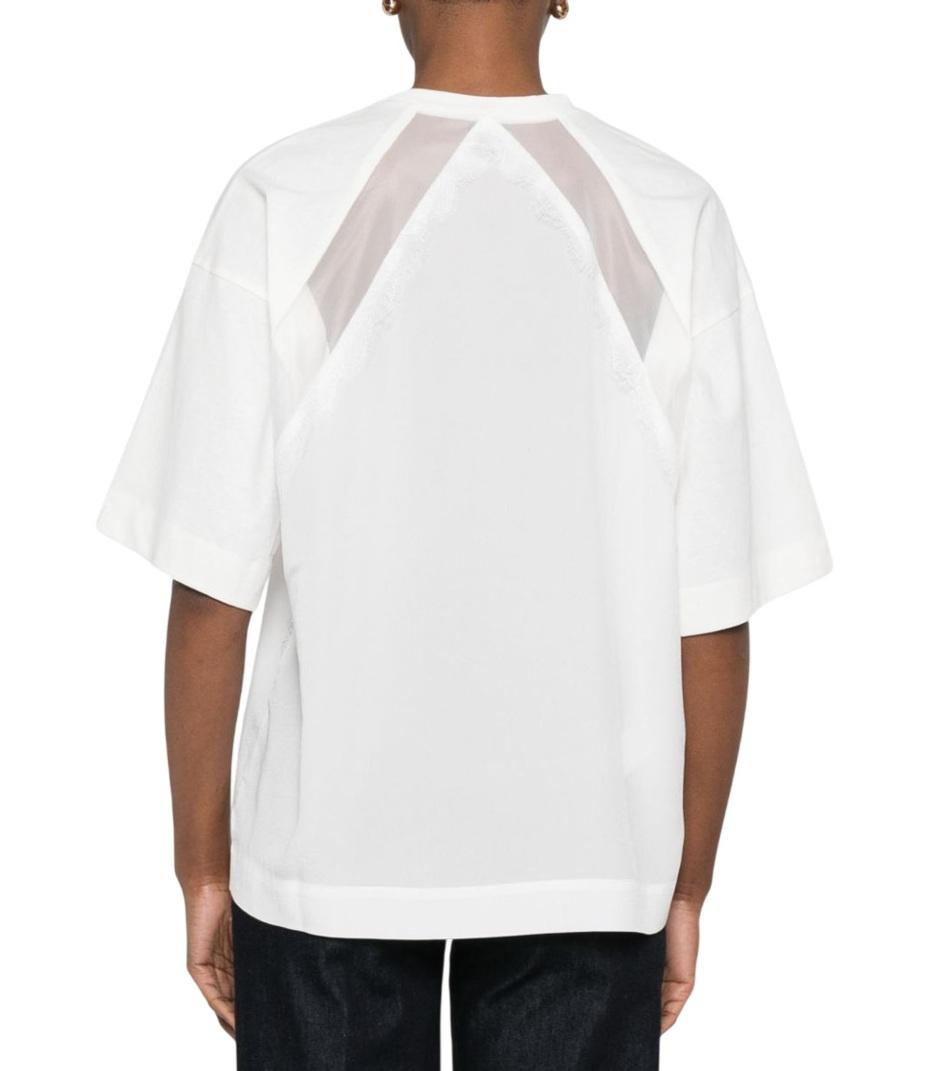 PINKO T-shirt Pinko donna 16292A335 Z05 Stephanie con inserti in pizzo Bianco<BR/> 16292A335 Z05 