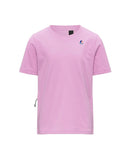 K-WAY children's T-shirt K7133YWR P. LEONIDE Wisteria cotton jersey crew neck logo regular fit