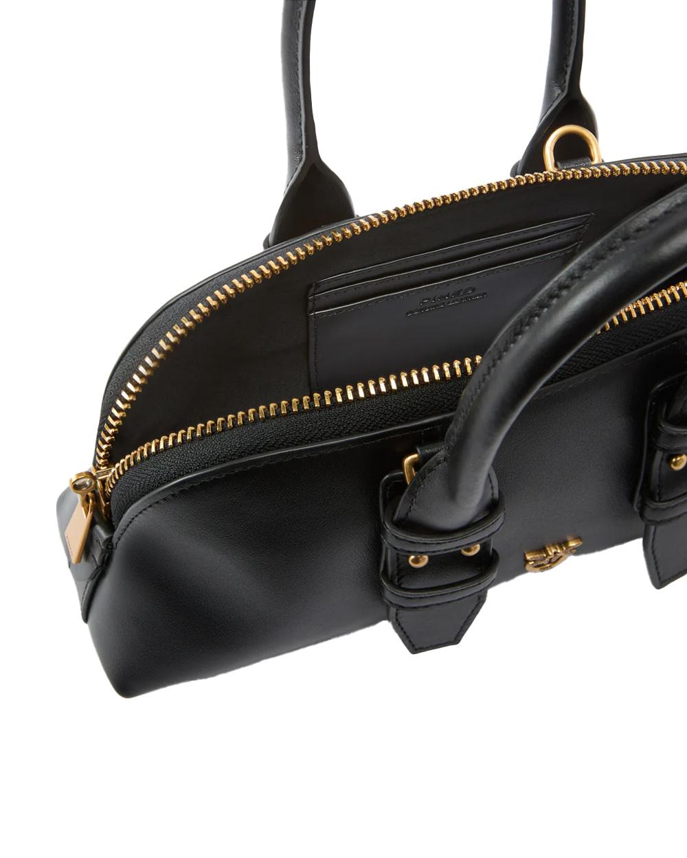 PINKO Borsa PINKO donna BOWLING BAG HORIZONTAL 105334A0QO Nera tasca pelle tracolla regolabile chiusura zip 105334A0QO Z99Q 