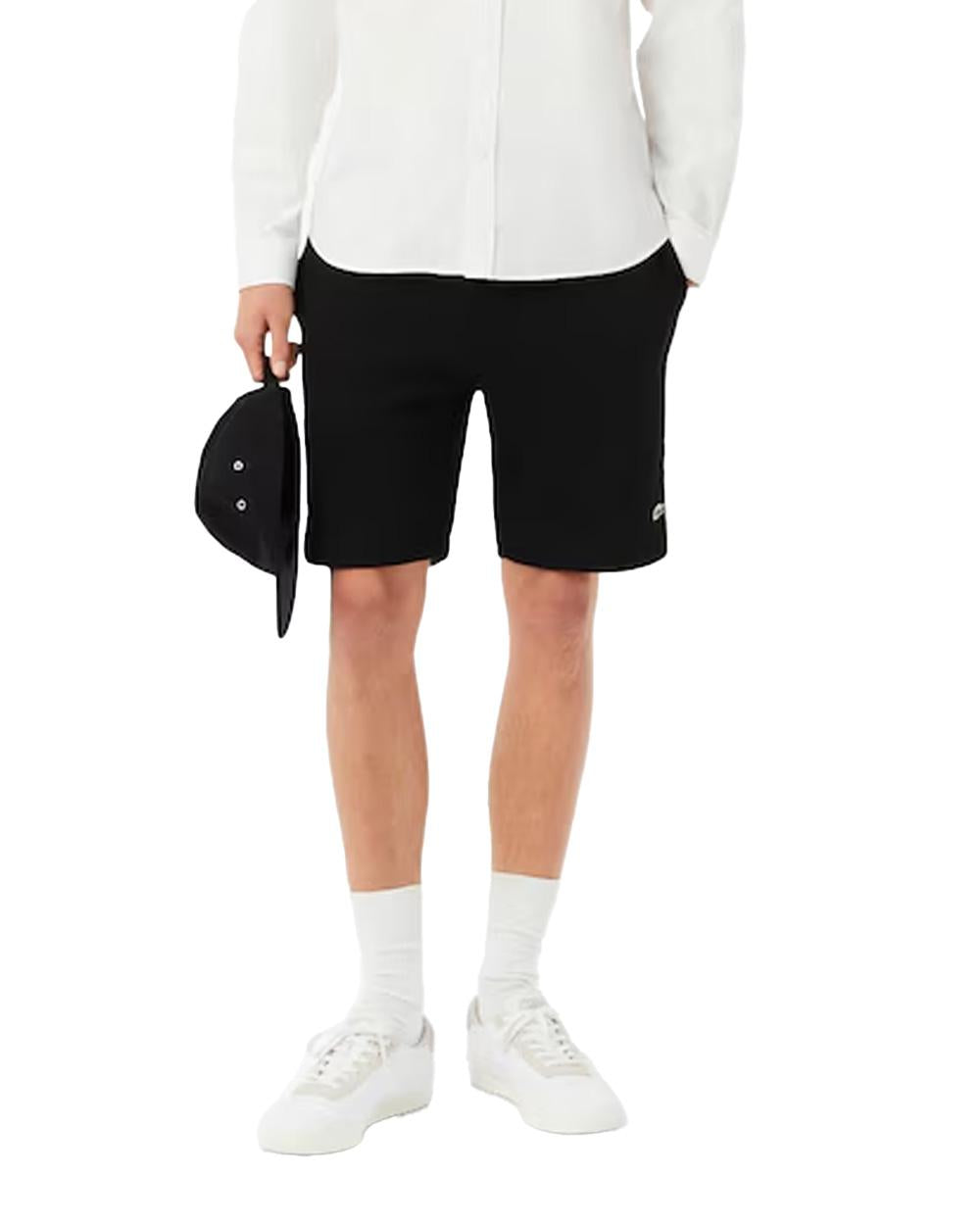 LACOSTE Bermuda LACOSTE uomo GH9860 Nero coulisse taglio dritto tasche coccodrillo GH9860 031 