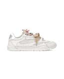 Sneakers Pinko donna SS0185P132 Yulia bianca lacci doppi cristallo charm