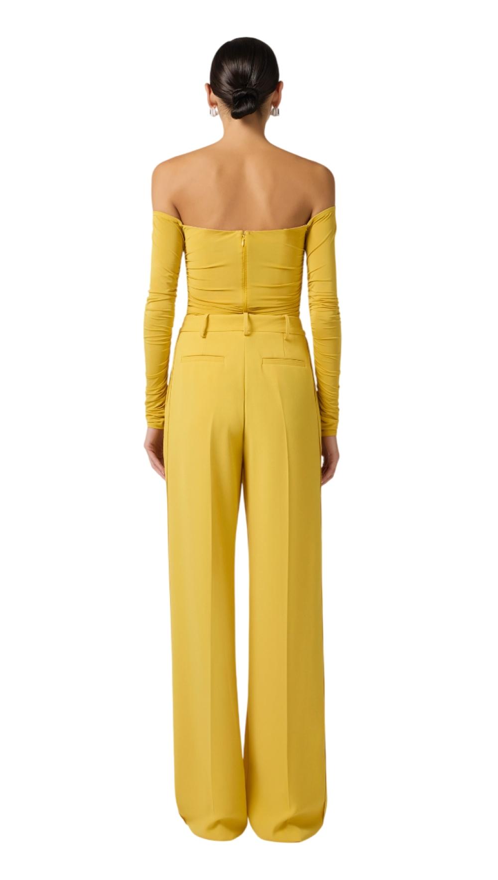 ELISABETTA FRANCHI Pantalone Elisabetta Franchi donna PA16761E2EV4 Essential Collection Sun Giallo<BR/> PA16761E2 EV4 