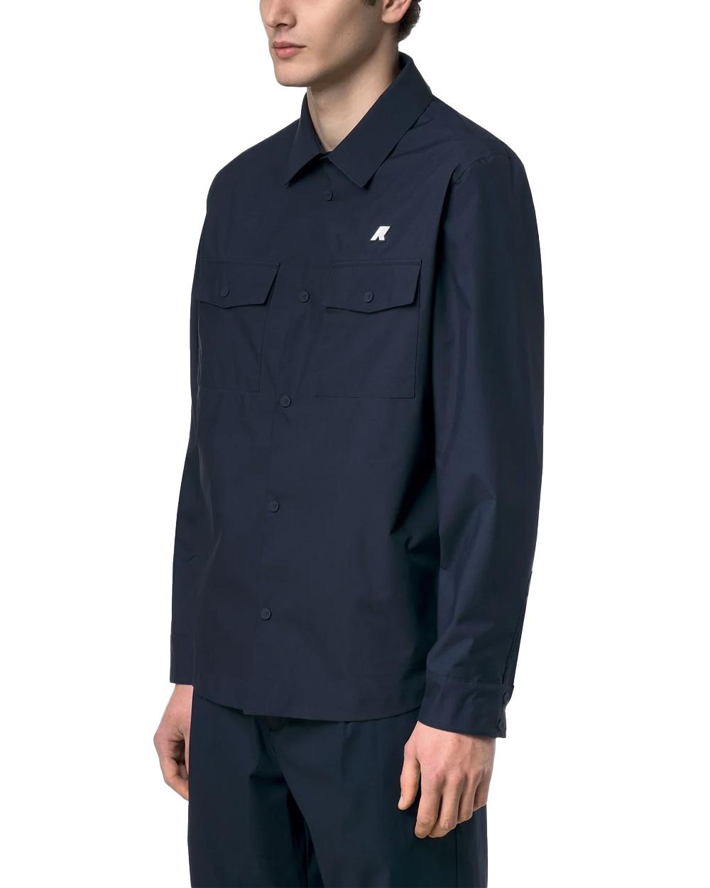 K-WAY Giubbino K-WAY uomo K5138MW UMBERT STRETCH 2LAYERS Blu antivento traspirante colletto camicia tasche K5138MW K89 