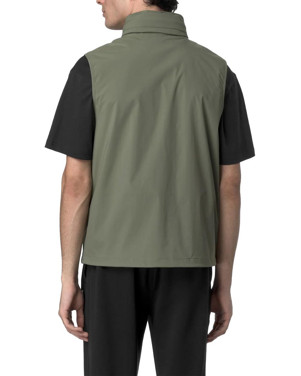 K-WAY Smanicato K-WAY uomo K3123TW VALEN STRETCH NYLON JERSEY Verde antivento impermeabile collo a costine K3123TW V15 