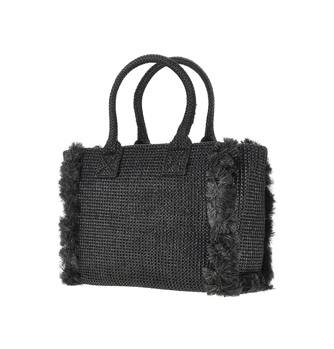 PINKO Borsa Pinko donna 106673A39YZ 99Q Shopper Beach Media Rafia Nero<BR/> 106673A39Y Z99Q 