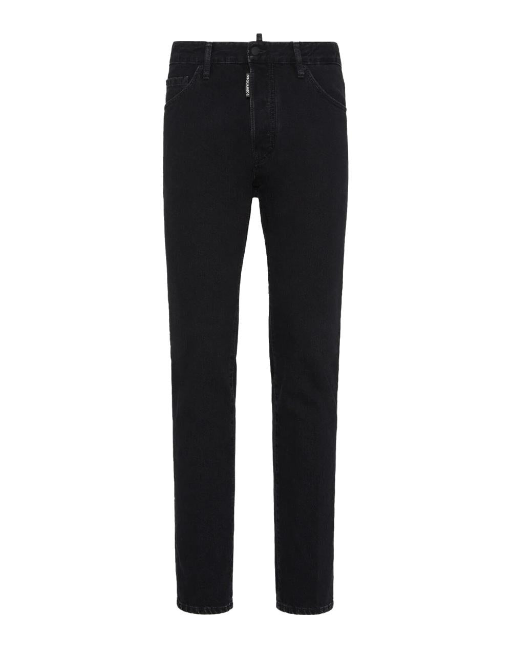 DSQUARED2 Jeans Dsquared2 uomo S74LB1766D30015900 Nero denim tasca di pelle retro S74LB1766D30015 900 
