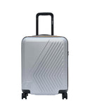 K-WAY Unisex K4125ZW EUDOXIE LOGO Grey hard shell trolley with pocket and spinner wheels