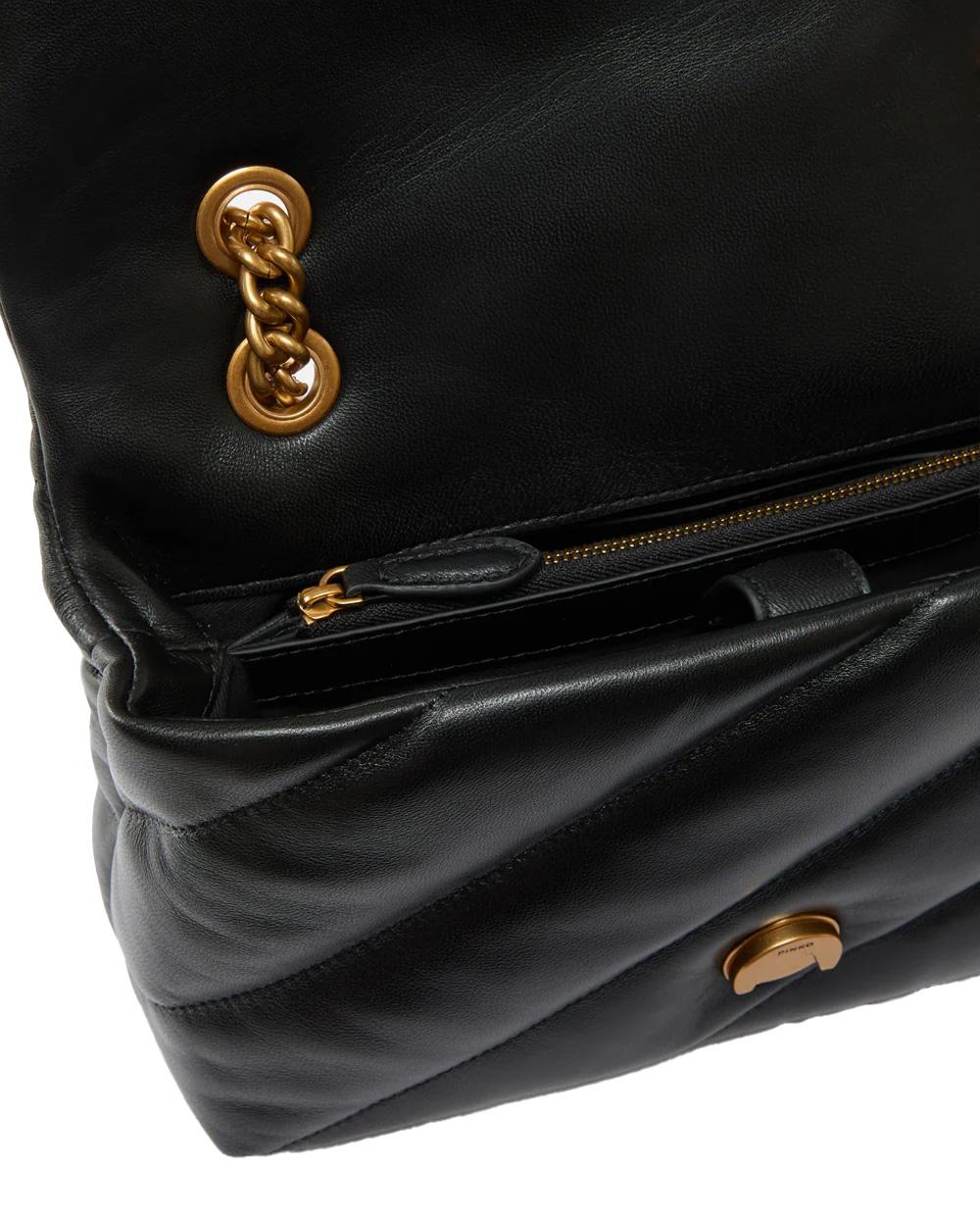 PINKO Borsa PINKO donna CLASSIC LOVE BAG PUFF 100038A0F2 Nera nappa pelle trapuntatura tracolla oro 100038A0F2 Z99Q 