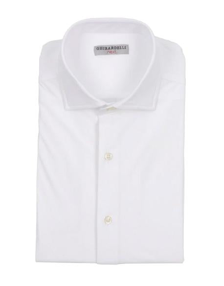 Ghirardelli Camicia Ghirardelli donna B878FR064 Bianca colletto classico vestibilità slim bottoni eleganti e resistenti fondo arrotondato<BR/> B878FR064 01 