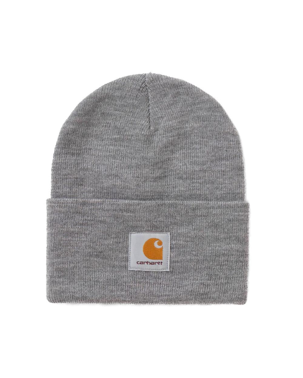 CARHARTT WIP Cappello CARHARTT WIP uomo I020175 Grigio caldo tessuto acrilico lavorazione a coste I020175 V6 