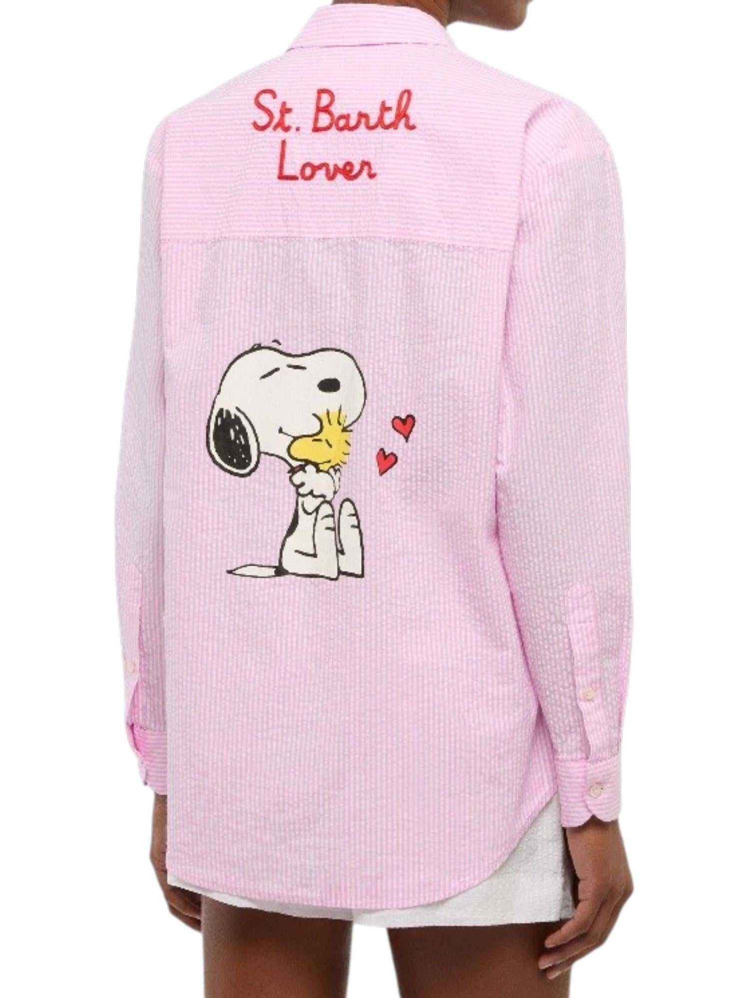 MC2 SAINT BARTH Camicia MC2 SAINT BARTH donna BRIG005 01926L 21 Brigitte Embry Cotton Seersucker Snoopy Rosa<BR/> BRIG00501926L 21 