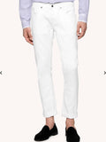Jeans DONDUP uomo GEORGE UP232BS0030PTD Bianco vita bassa cinque tasche