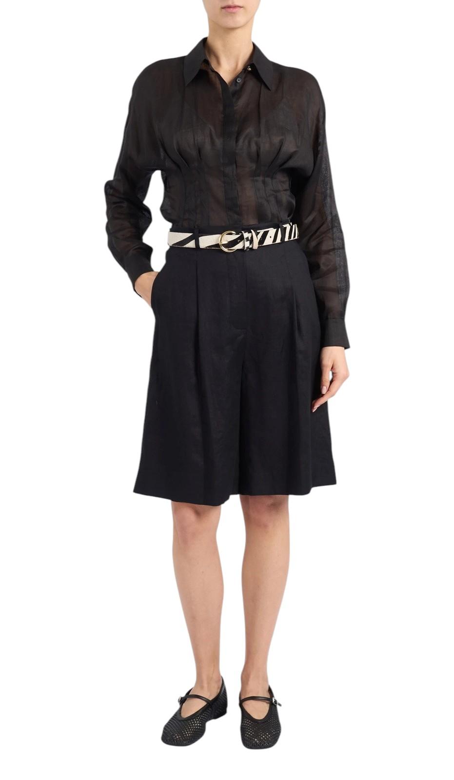 STUDIO Camicia Studio donna 2616111042600 003 Ora in tela ramié Nera<BR/> 2616111042600 003 