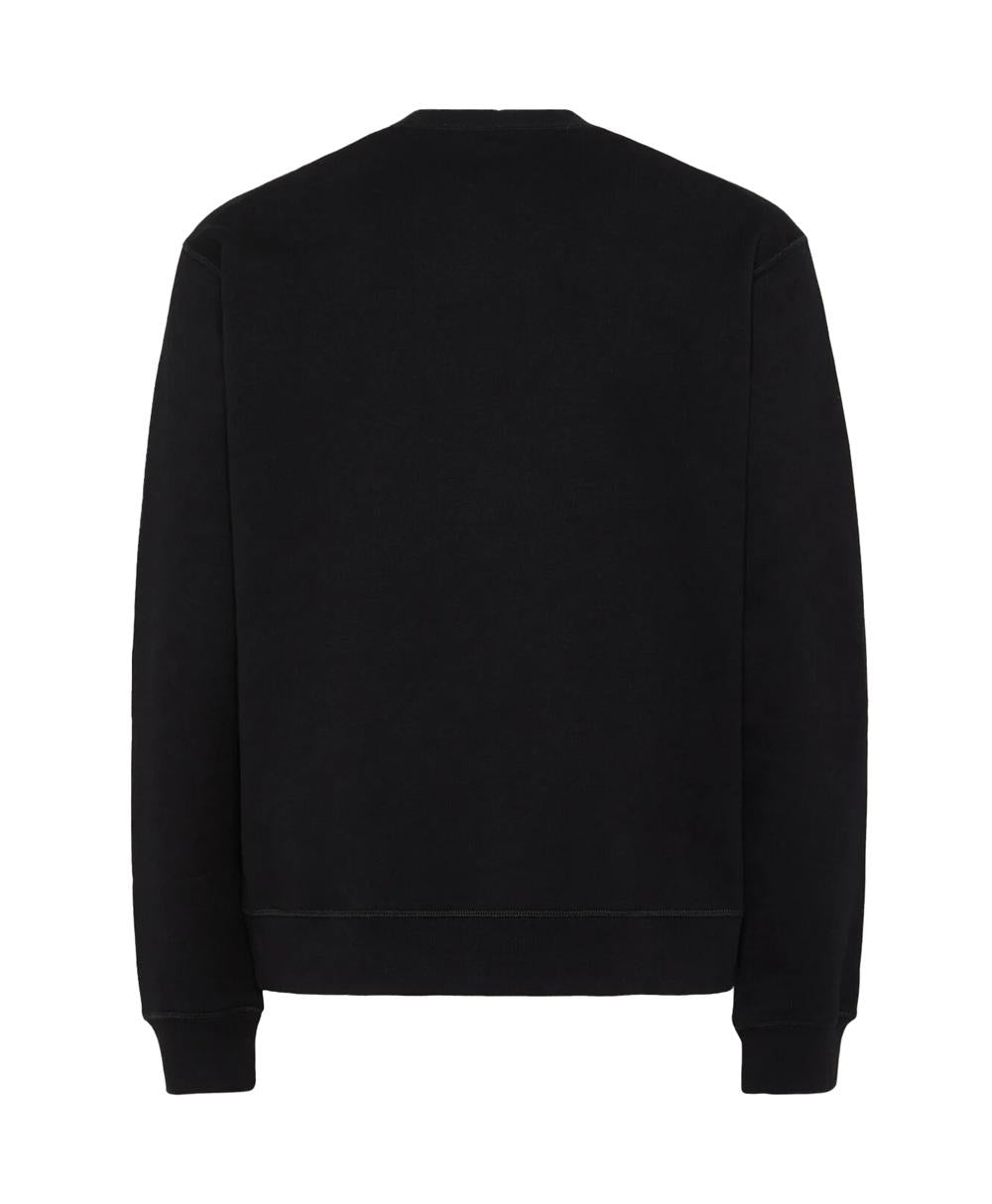 DSQUARED2 Felpa Dsquared2 uomo S74GU0887S25516900 Nera con stampa S74GU0887S25516 900 