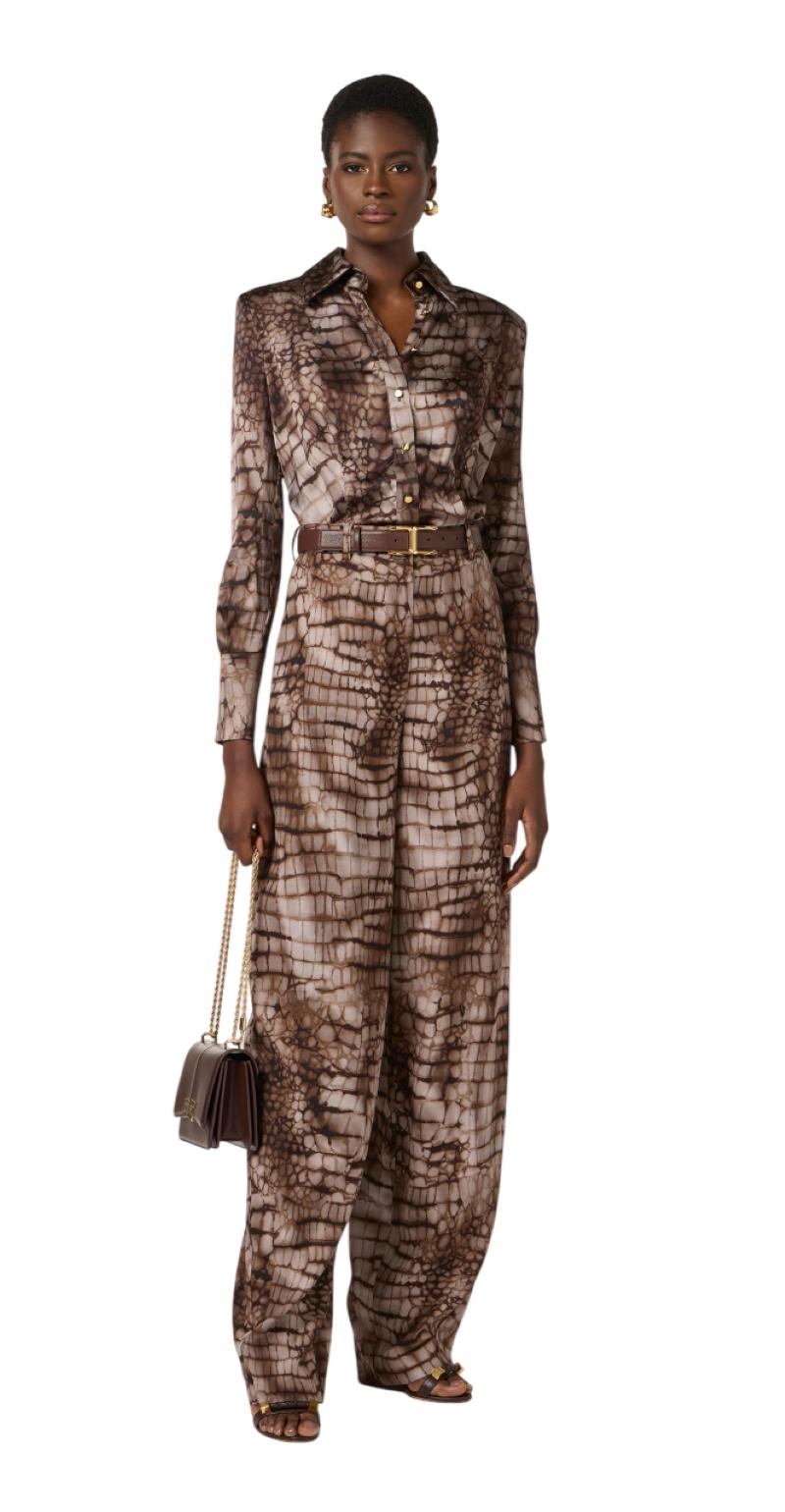 ELISABETTA FRANCHI Camicia Elisabetta Franchi donna CA13161E2644 Cacao<BR/> CA13161E2 644 