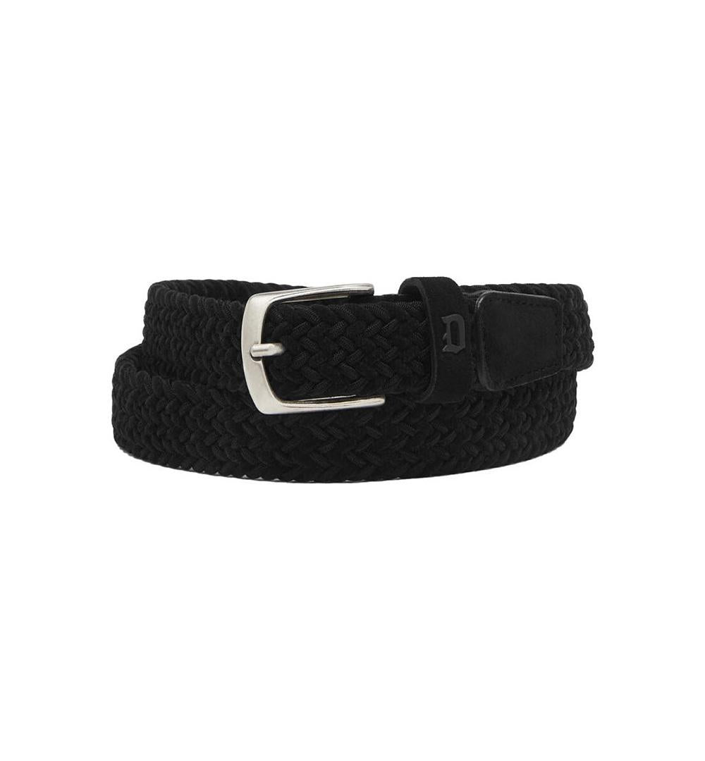 DONDUP Cintura Dondup uomo XC305PL0596XXX Nera pelle intrecciata logo XC305PL0596XXX 999 