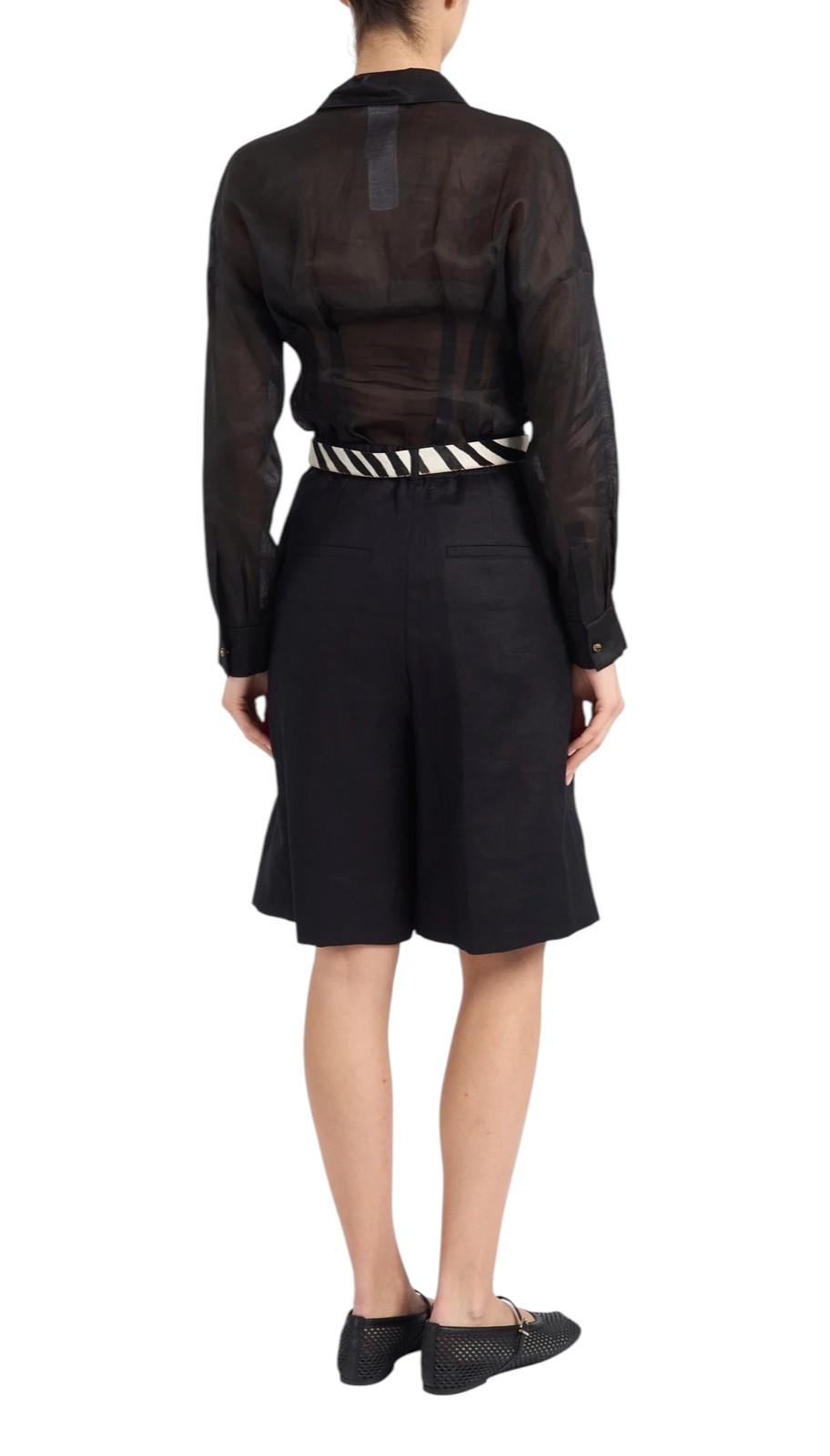 STUDIO Camicia Studio donna 2616111042600 003 Ora in tela ramié Nera<BR/> 2616111042600 003 