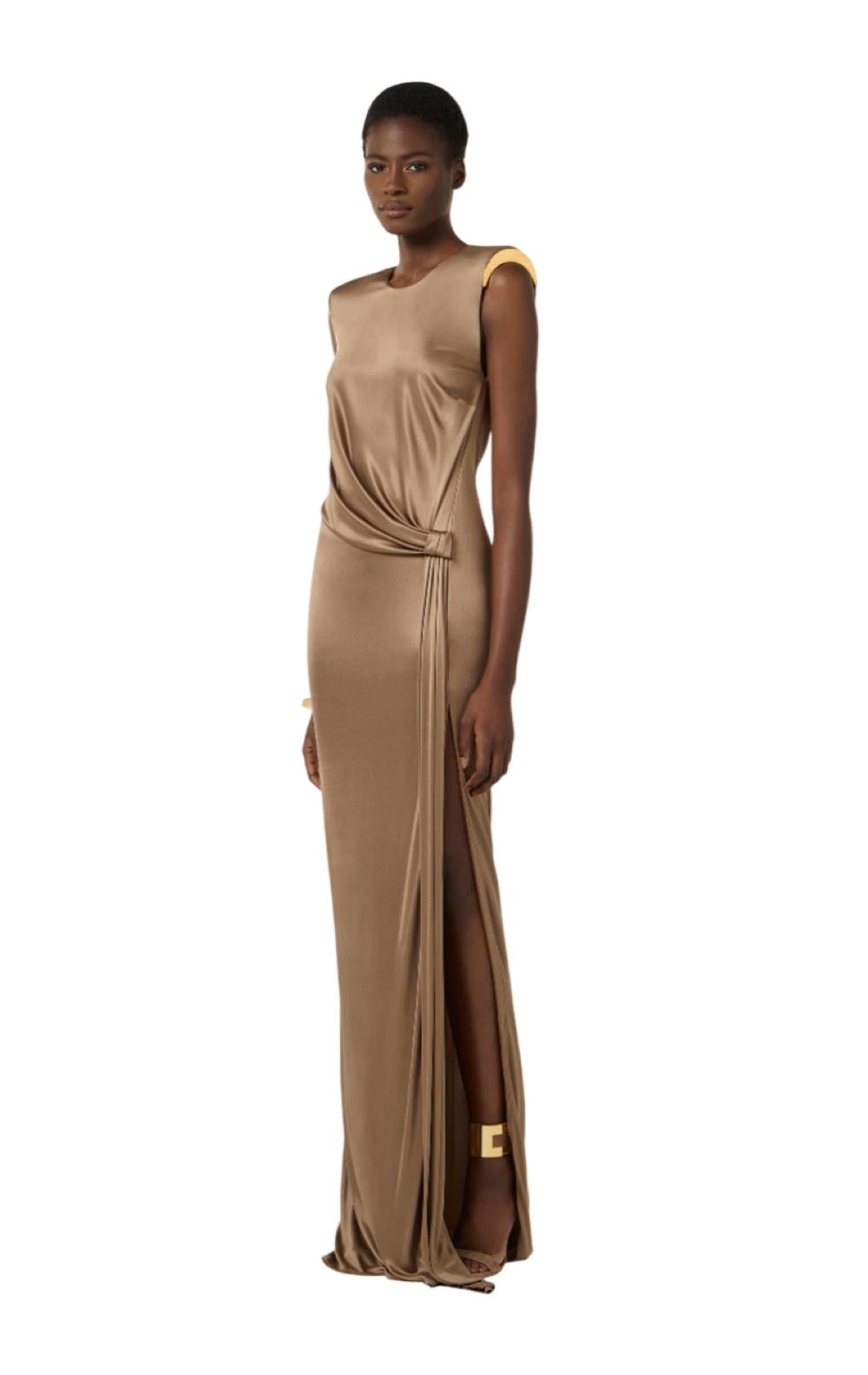 ELISABETTA FRANCHI Abito Elisabetta Franchi donna ABR2461E2229 Red Carpet Argilla<BR/> ABR2461E2 229 