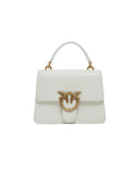 Borsa PINKO donna LOVE BAG ONE TOP HANDLE LIGHT SIMPLY 100071A0F1 Bianca pelle oro tracolla manico