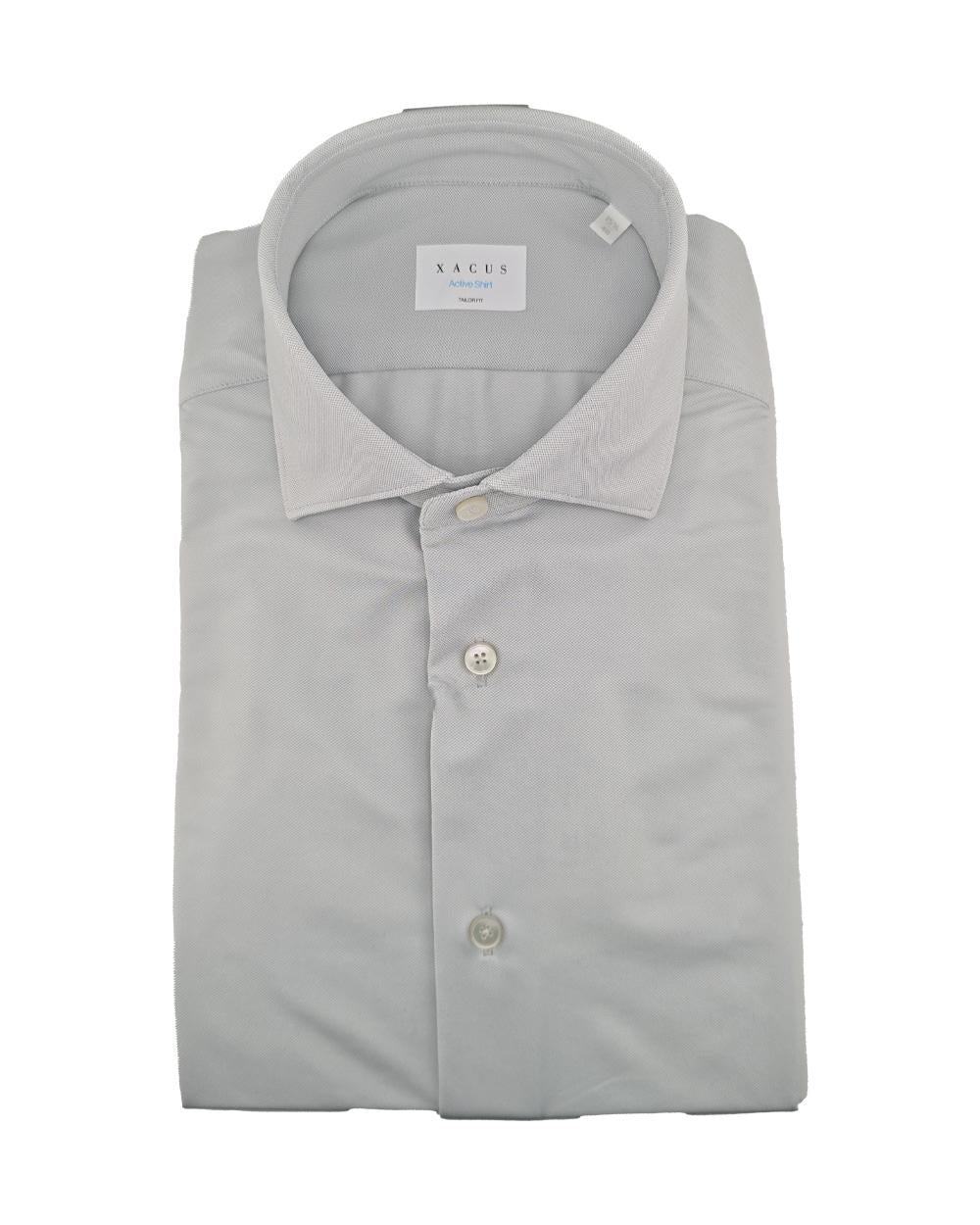 XACUS Camicia XACUS uomo ACT558ML11460 Bianca micro lavorazione collo francese a vela aperta ACT558ML11460 057 