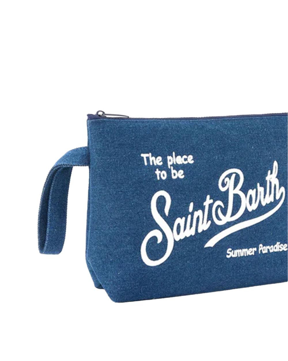 MC2 SAINT BARTH Pochette MC2 SAINT BARTH unisex Aline ALI001700436L Denim logo cerniera linguetta ALI001700436L 00 