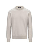 K-WAY men's K4122YW SEBASTIEN COTTON PS Beige plain cotton crew neck logo