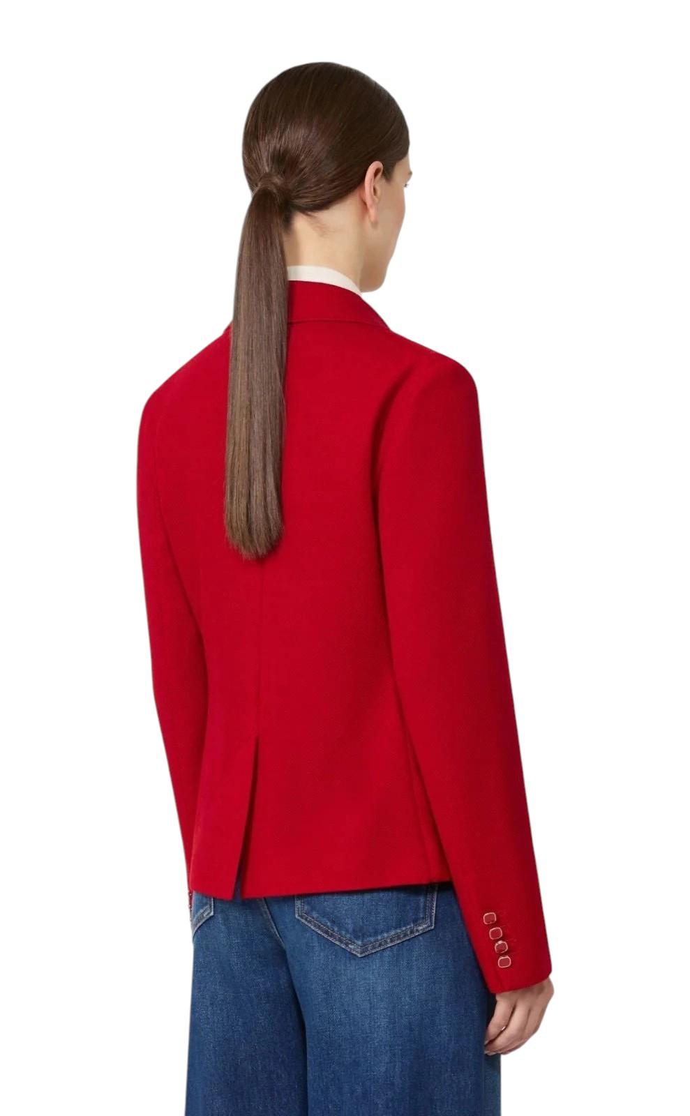 STUDIO Giacca Studio donna 2616911021600 002 Emiro monopetto in jersey piquet Rosso<BR/> 2616911021600 002 